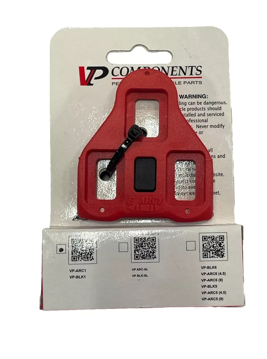 VP ARC 1 LOOK Delta Cleats, 9 Degree Red, 3 Bolt Road Cleats1
