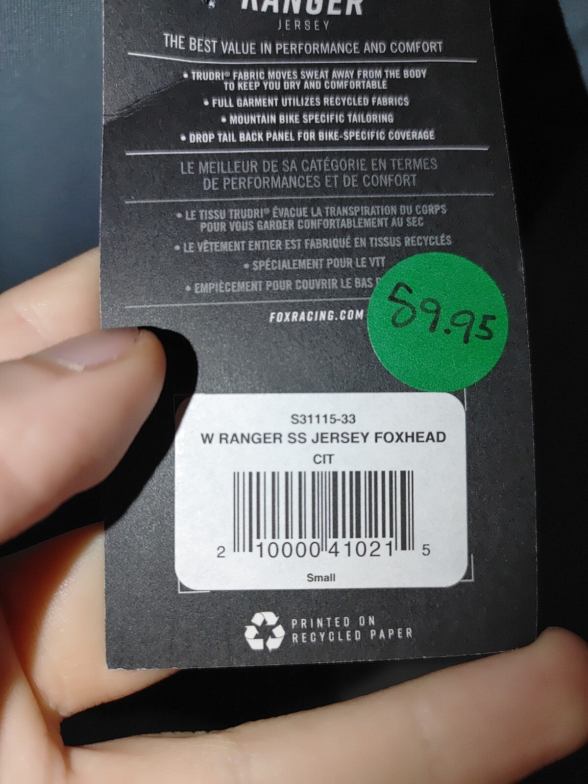 Fox Womens Ranger SS Jersey Fox Head Small2