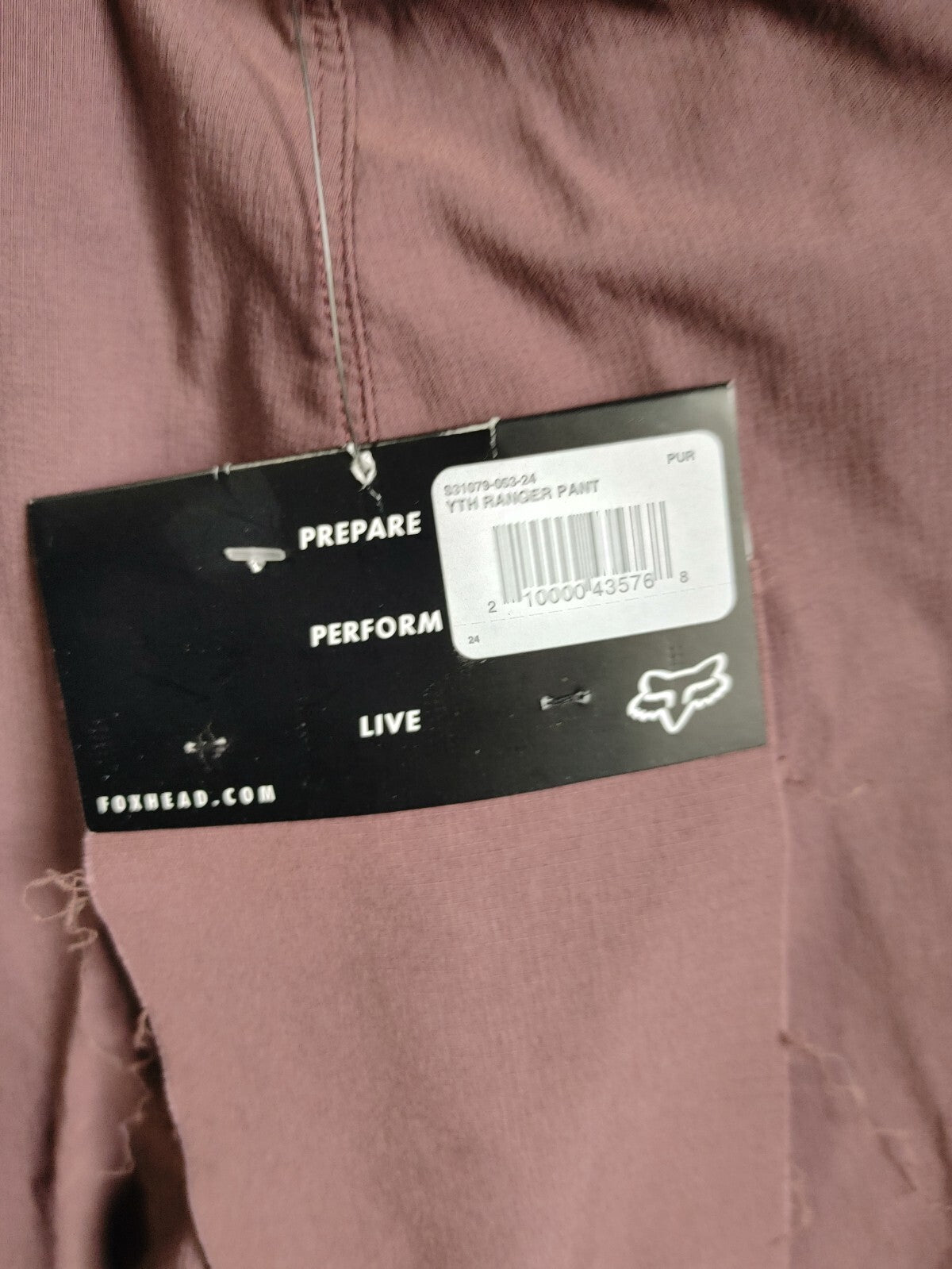 Fox Youth Ranger Pants Burgundy Size 242