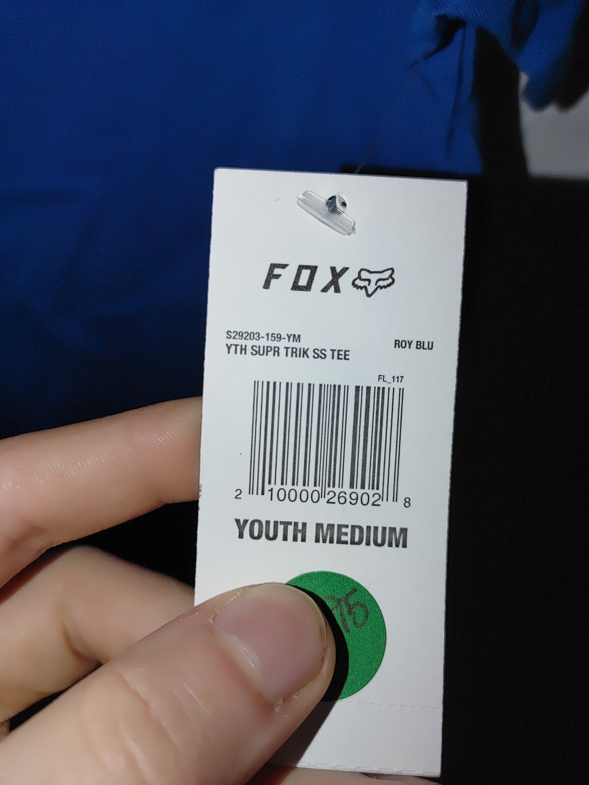 Fox Youth Supertrik SS Tee Blue Youth Medium2
