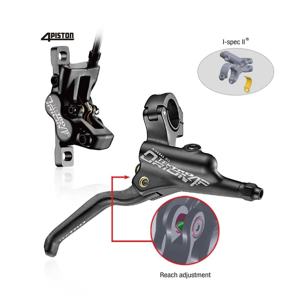 TEKTRO Orion HD-M745 Rear Hydraulic Bicycle Disc Brake Lever & 4-Piston Caliper1