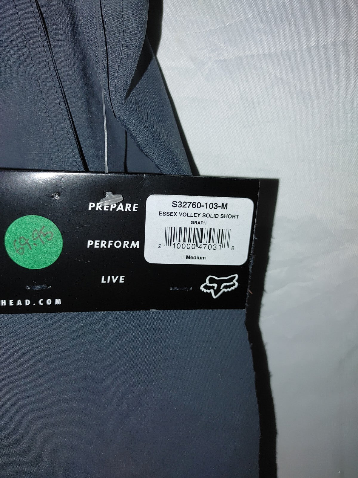 Fox Mens Essex Volley Solid Shorts Gray Medium2