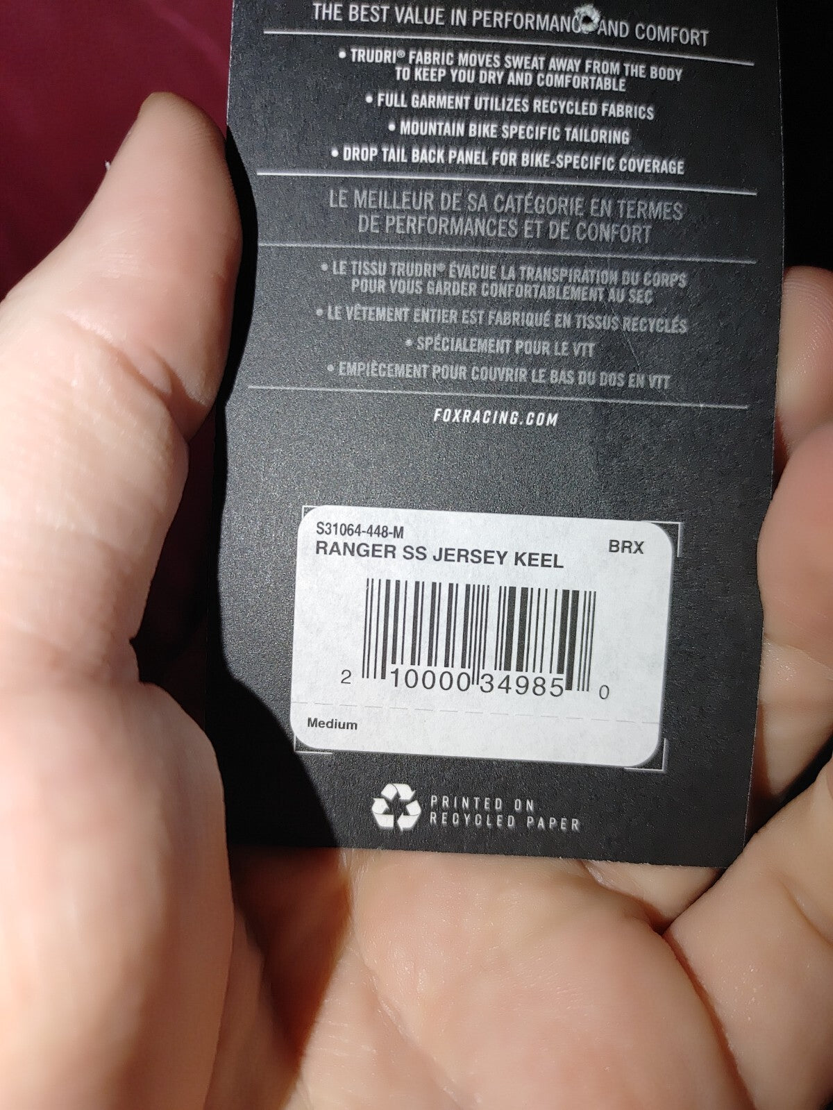 Fox Mens Ranger SS Jersey Keel Medium2