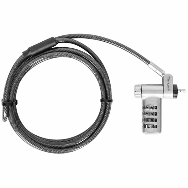 Sunlite Resettable Combo Cable Lock 8mmx6ft with Bracket Black