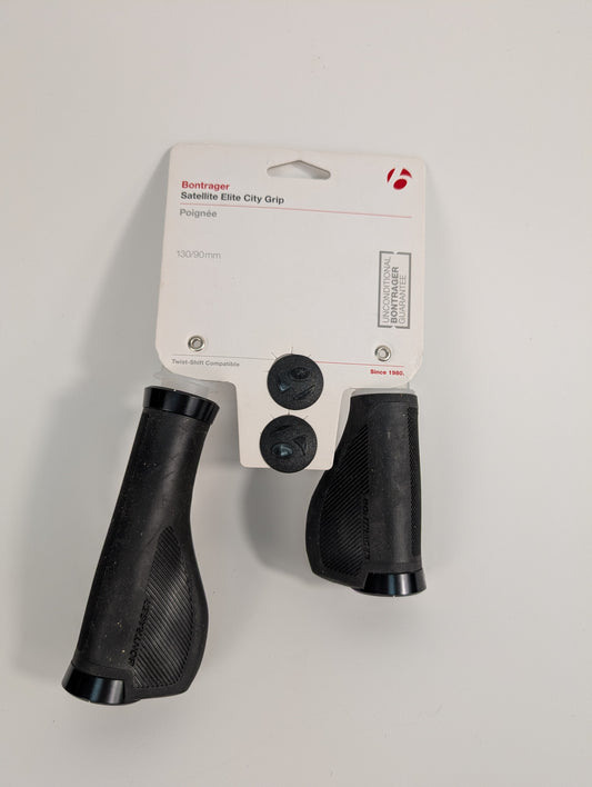 Bontrager Satellite Elite City Grips - 130/90mm - Black - New