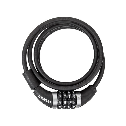 Sunlite Resettable Combo Cable Lock 8mmx6ft with Bracket Black