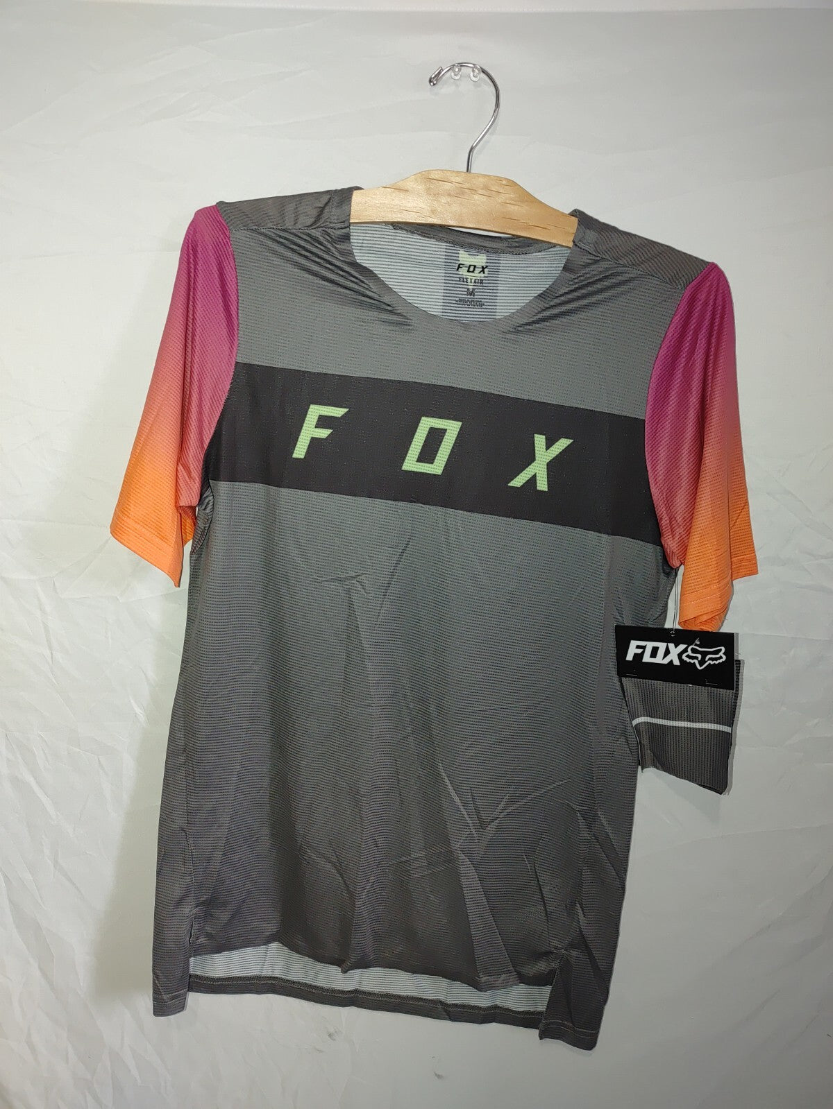 Fox Racing Mens Flexair Arcadi MTB Short Sleeve Jersey Pewter Medium 30914-052-M0