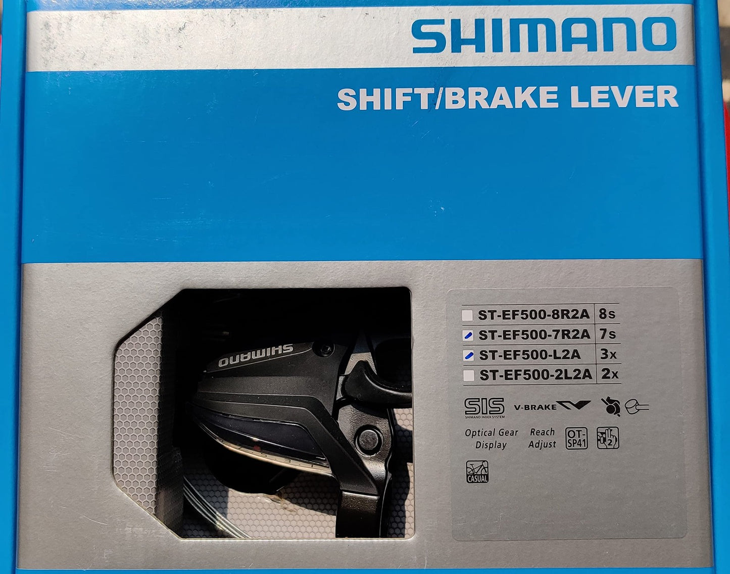 Shimano ST-EF500 3 x 7-Speed Brake/Shift Lever Set Black1