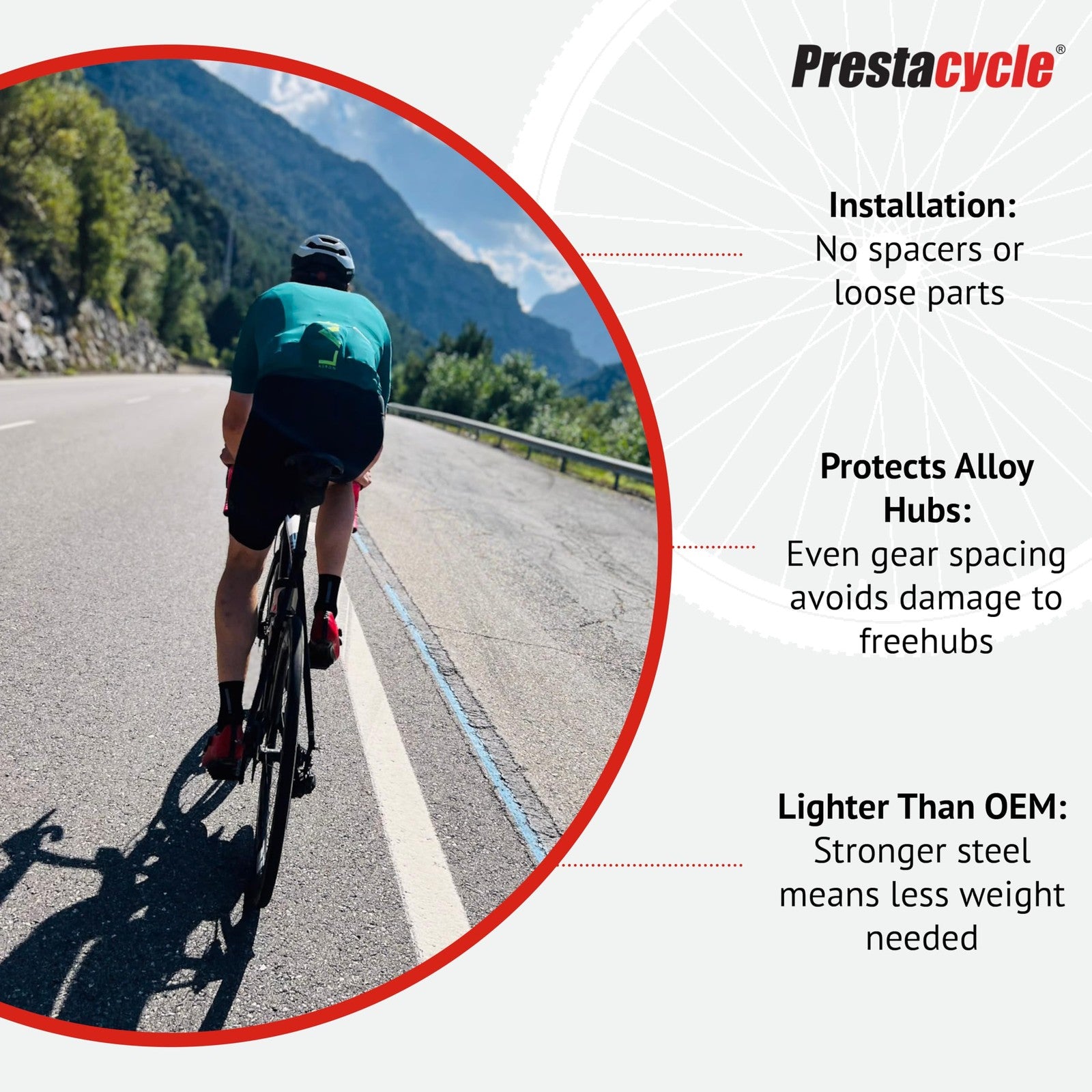 Prestacycle UniBlock PRO 11-Speed Cassette 11-32 – Lightweight Single-Piece4