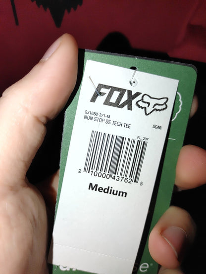 Fox Mens Nonstop SS Tech Tee Shirt Red Medium2