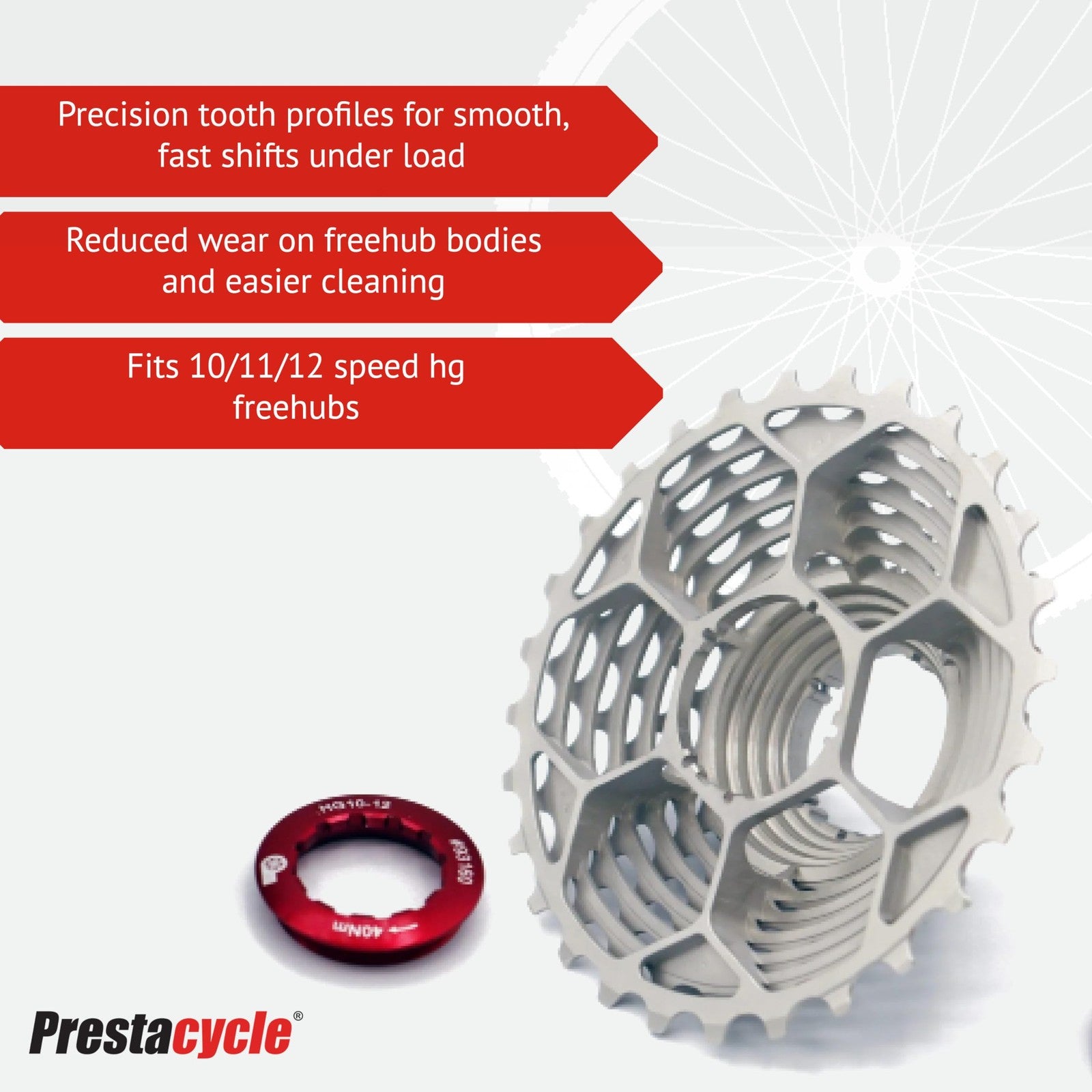 Prestacycle UniBlock PRO 11-Speed Cassette 11-32 – Lightweight Single-Piece2