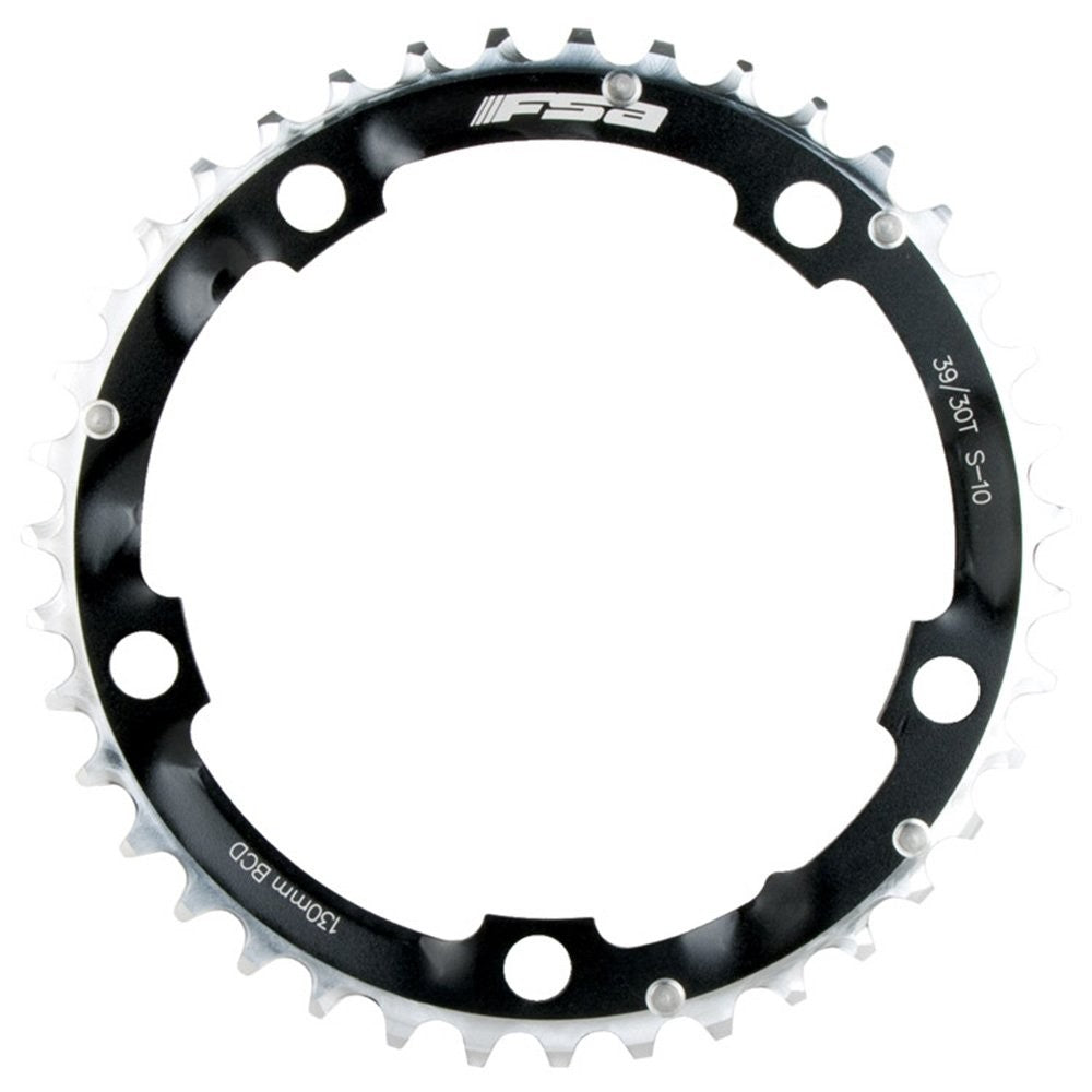 FSA Pro Triple 130/74BCD Road Chainring - 130BCD 39T, Black1