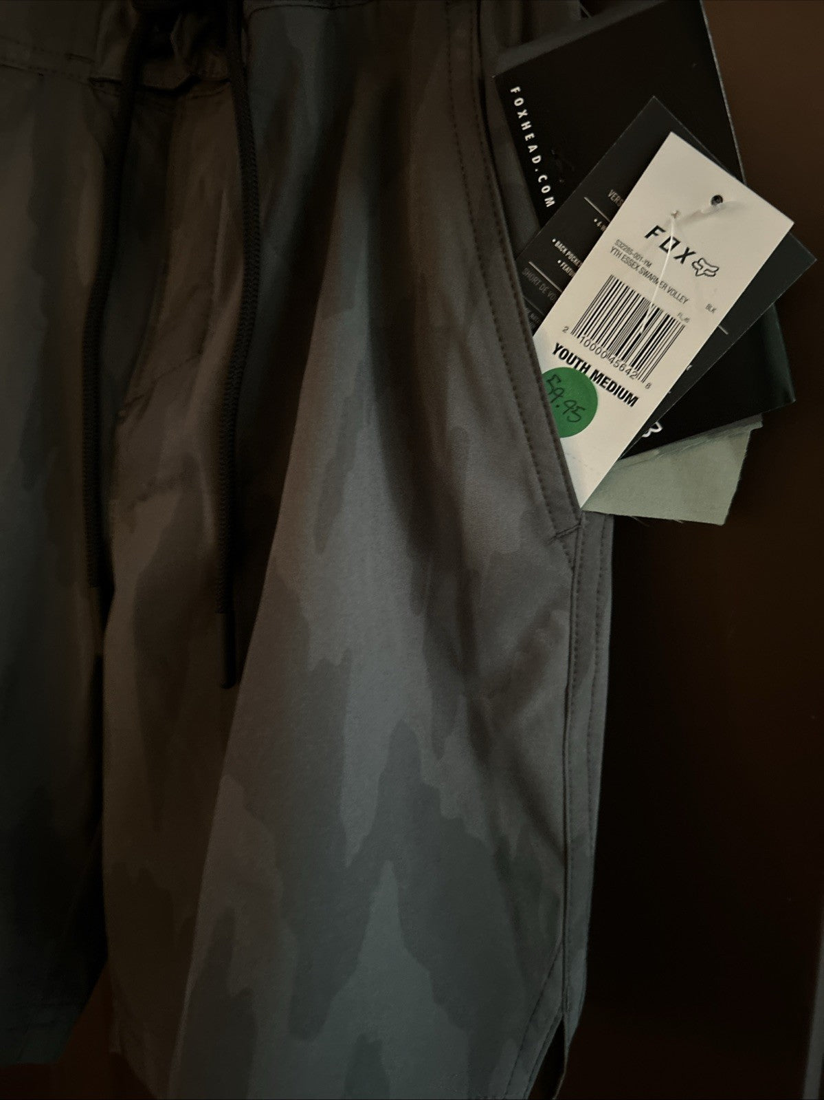 Fox Youth Essex Swarmer Valley Short. Sz. M  Color: Camo-Gray1