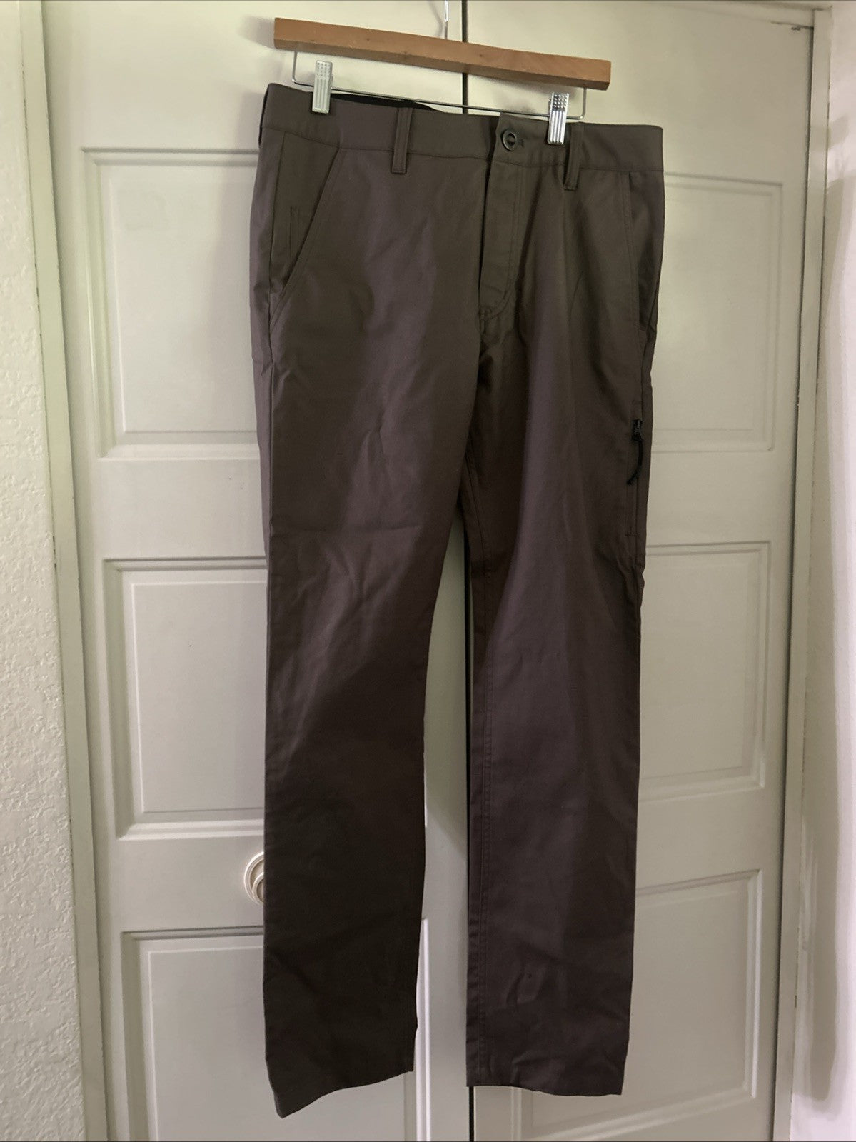 Fox Racing Pants Mens 32x32 Dk Taupe Slim Straight Essex Stretch0