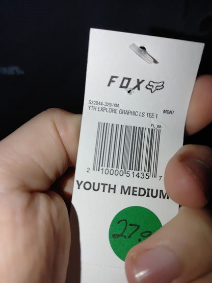 Fox Youth Explore Graphic LS Tee Shirt Blue Youth Medium2