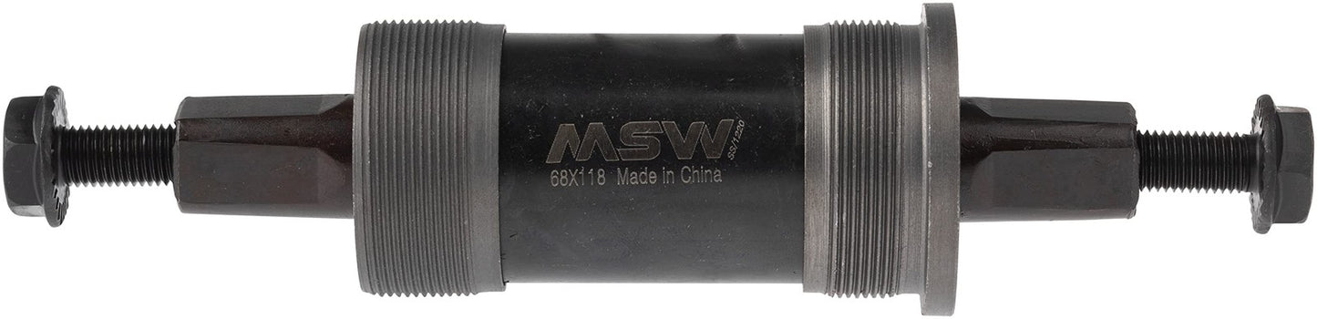 WSM MSW Bike Square Taper JIS Bottom Bracket, English Frame Interface, 68 x1