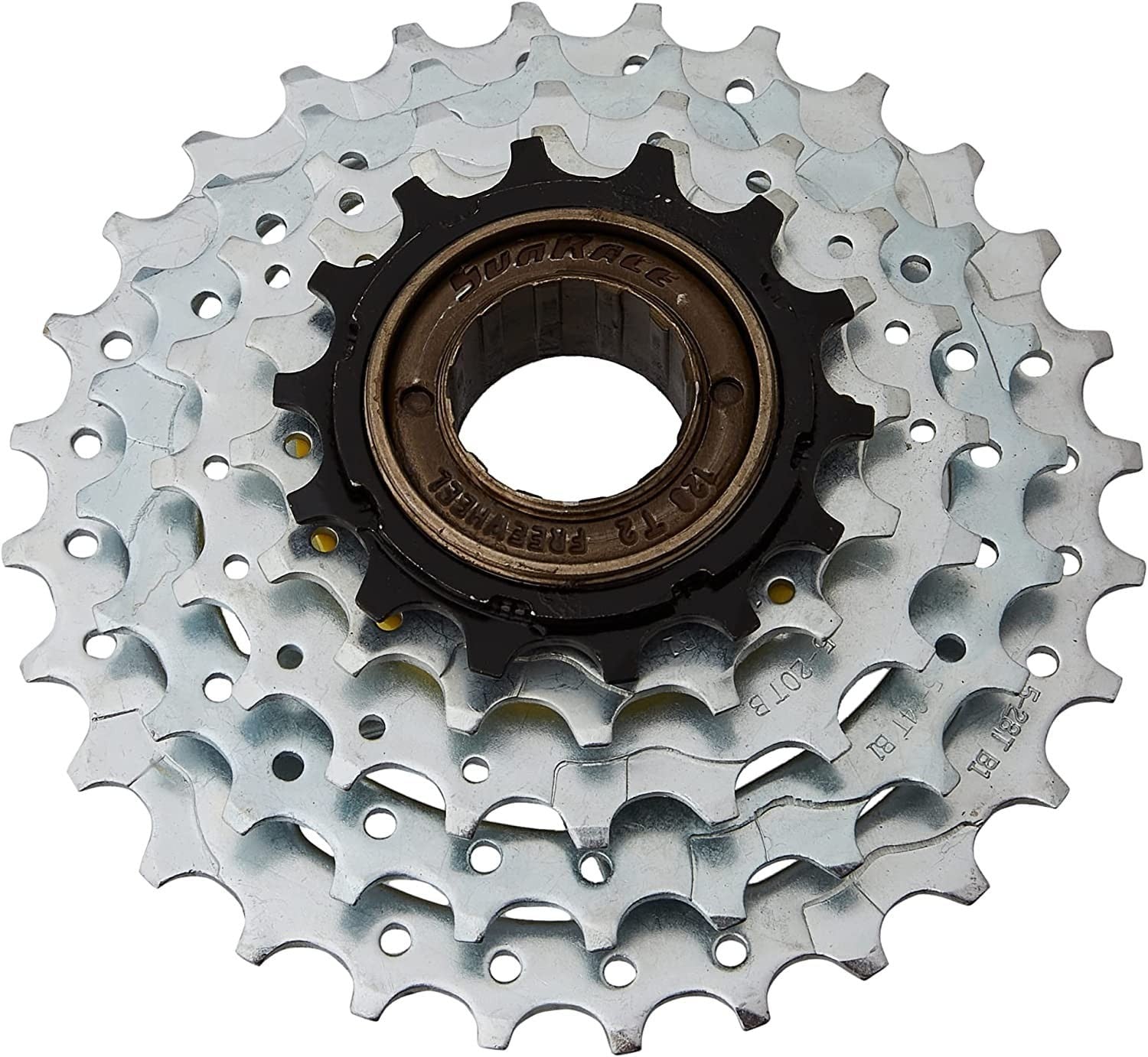 SunRace 5-Speed Freewheel 14-28T, Silver/Black2