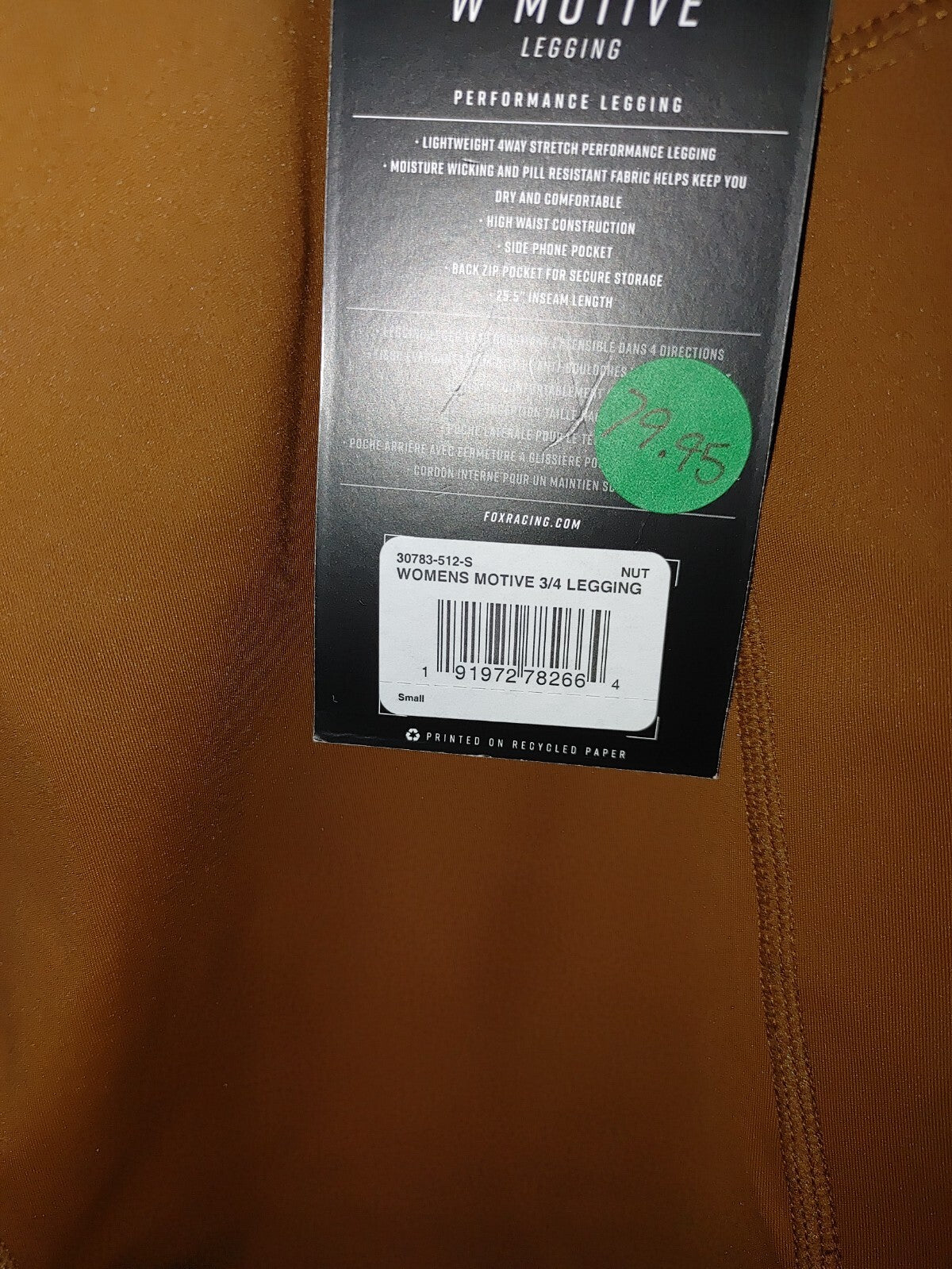 Fox Womens Motive 3/4 Leggings Brown Small2
