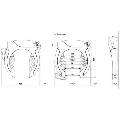 ABUS Pro Tectic 4960 Frame Lock, Black (11260)2