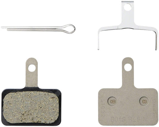 SHIMANO B05S-RX Disc Brake Pad and Spring - Resin Compound, Stainless Steel Back0
