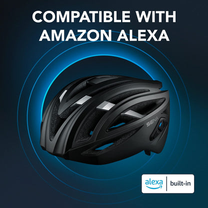 Sena R2X Smart Road Cycling Helmet with Alexa Built-in and Mesh Intercom (Matte3