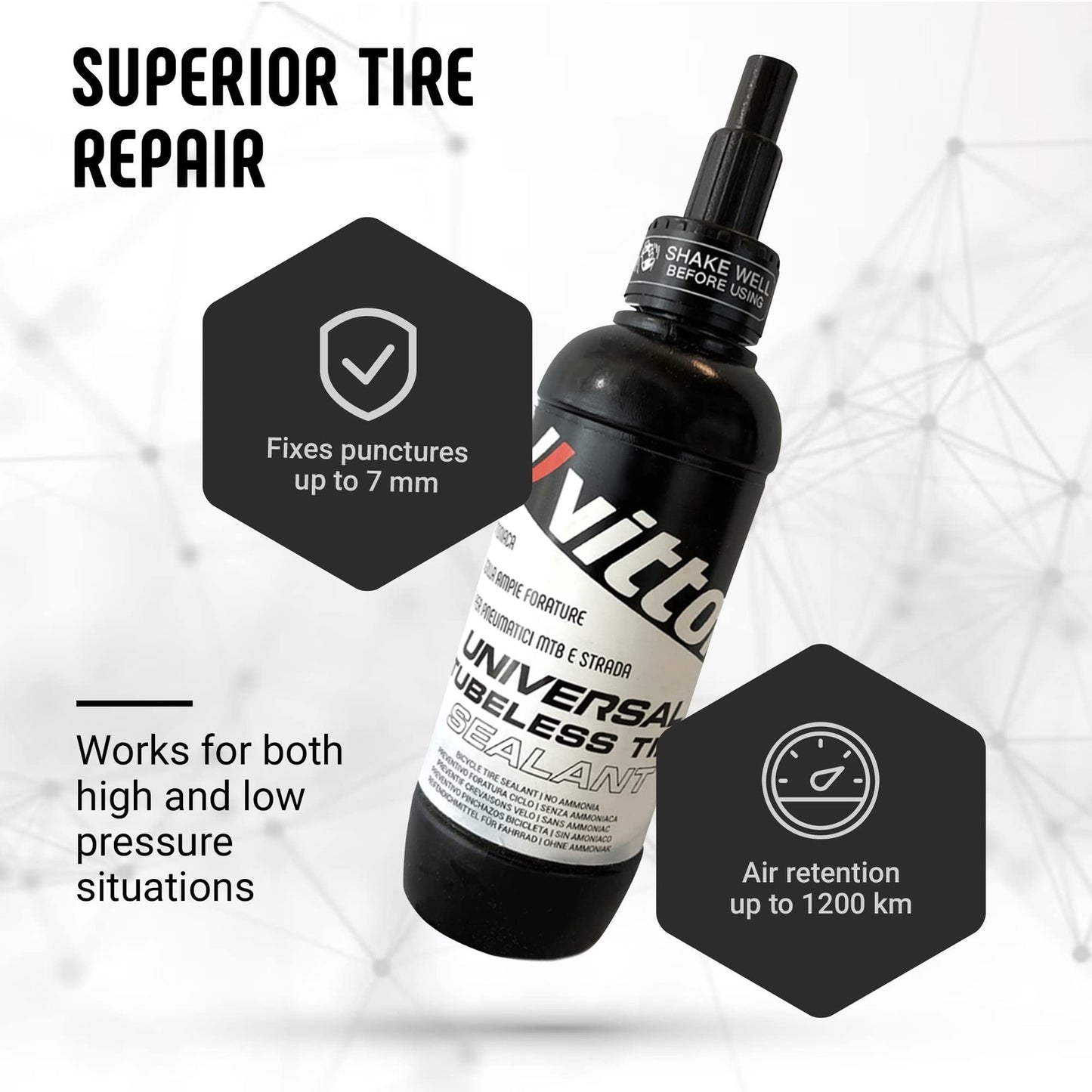 Vittoria Universal Tubeless Tire Sealant - Tubeless Bike Tire Sealant - Ammonia3