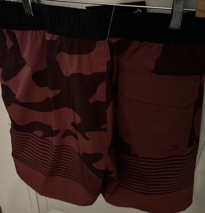 Fox Racing Burgundy/Multi Camo Hybrid Short1