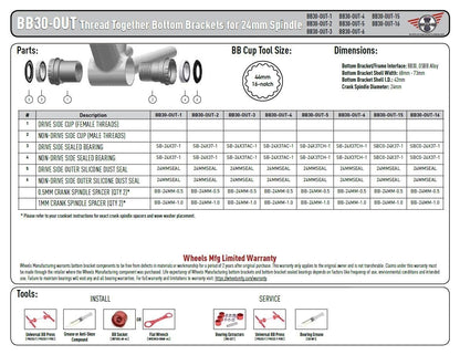 Wheels Manufacturing BB30 to Outboard Bottom Bracket with Angular Contact5