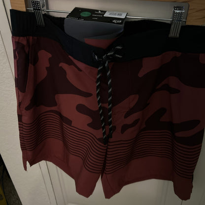 Fox Racing Burgundy/Multi Camo Hybrid Short2