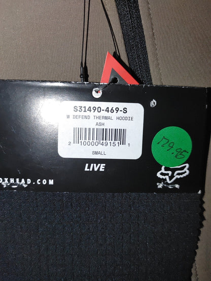 Fox Womens Defend Thermal Hoodie Ash Small2