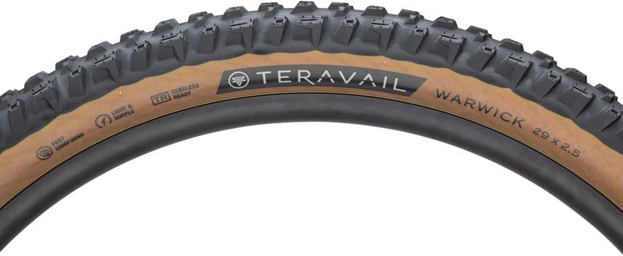 Teravail Warwick Tire - 29 x 2.5, Tubeless, Folding, Tan, Durable, Grip Compound1