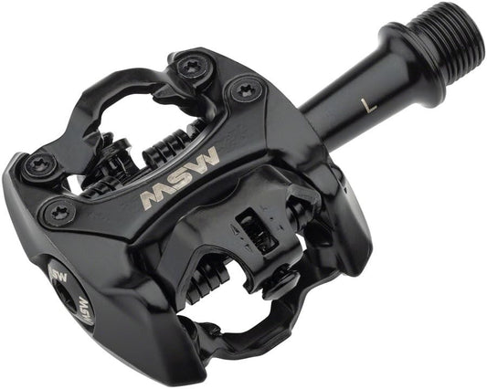 MSW FLASH II PEDALS DUAL SIDED CLIPLESS 9/16" BLACK ALUMINUM0