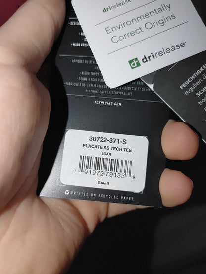 Fox Mens Placate SS Tech Tee Shirt Red Small2