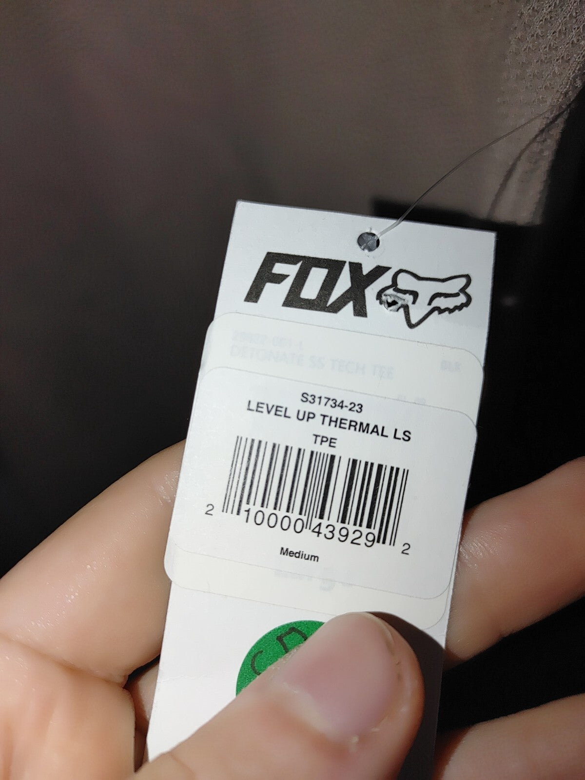 Fox Mens Level Up Thermal LS Shirt Beige Medium2