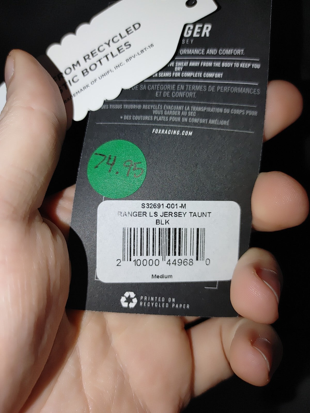 Fox Mens Ranger LS Jersey Taunt Black Medium2