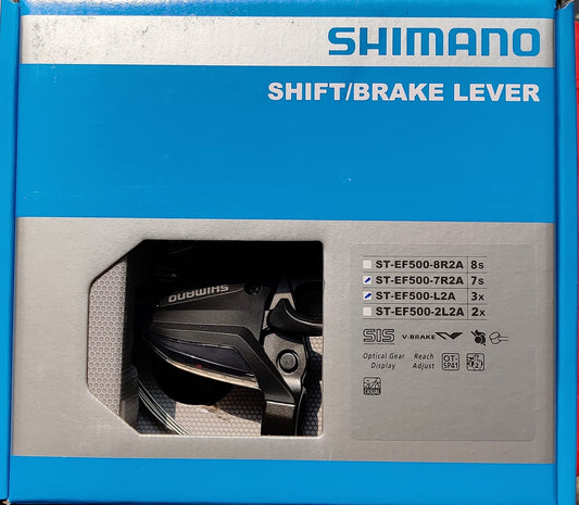 Shimano ST-EF500 3 x 7-Speed Brake/Shift Lever Set Black0