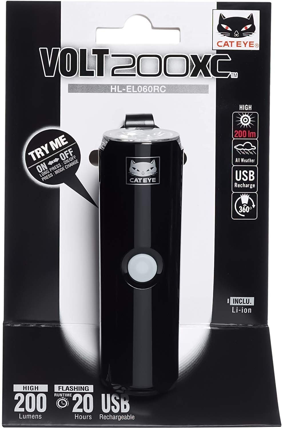 CATEYE - Volt 200 XC Rechargeable Headlight, 200 Lumens3