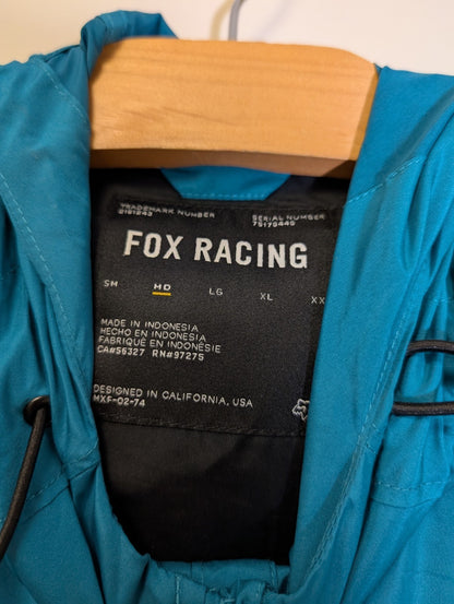 Fox Racing "Cienega" Hooded Windbreaker - sz M - Maui Blue and Black3