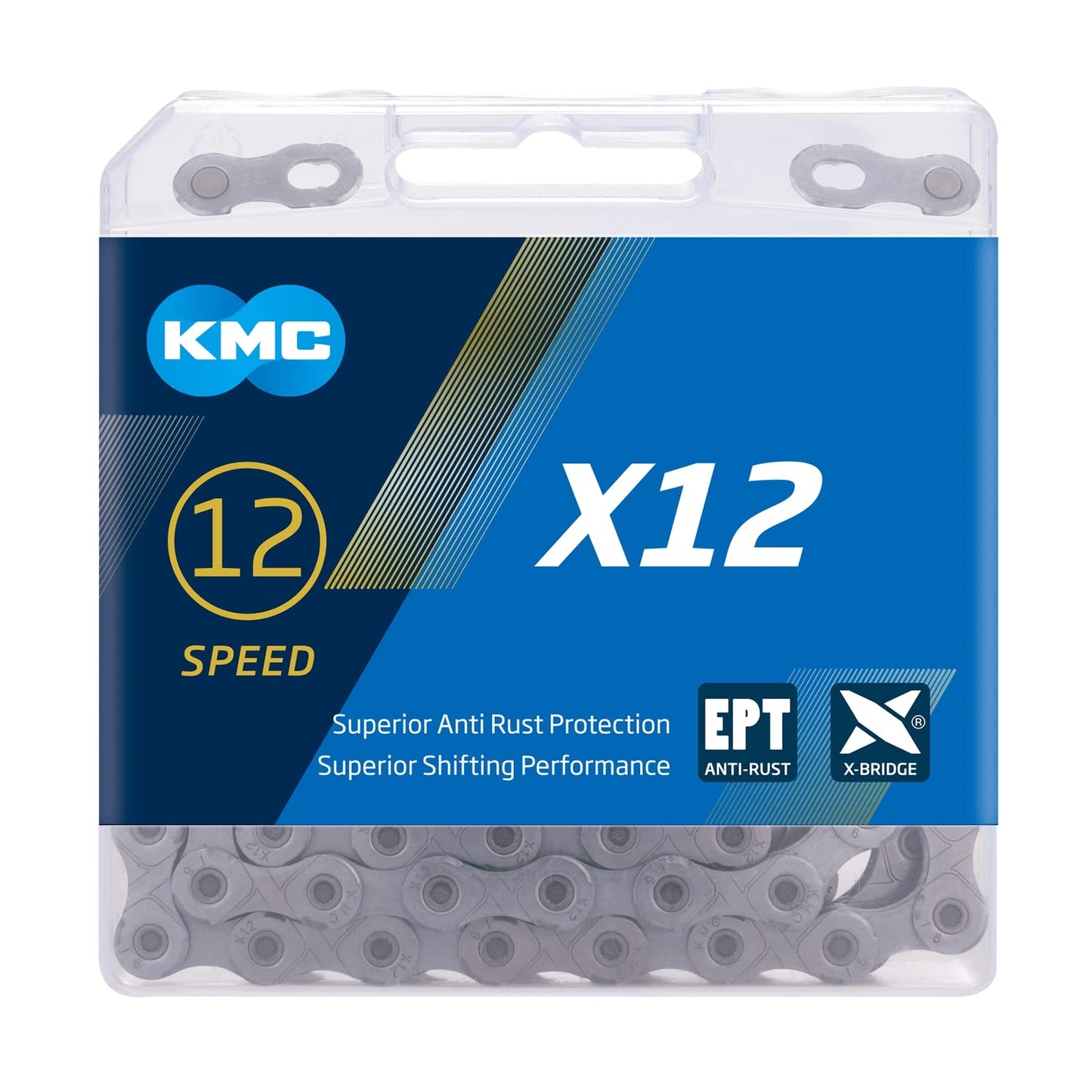 KMC X12-TI Nitride Gold Chain Gold, 12 Speed, 126 Links1