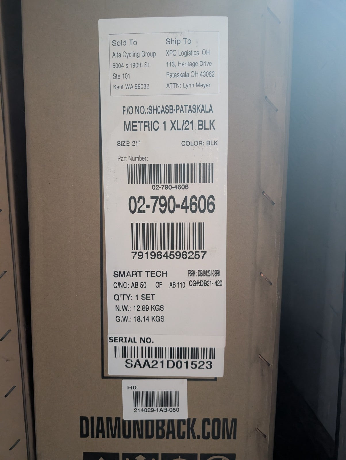 Diamondback Metric 1, XL/21", Black - NIB1