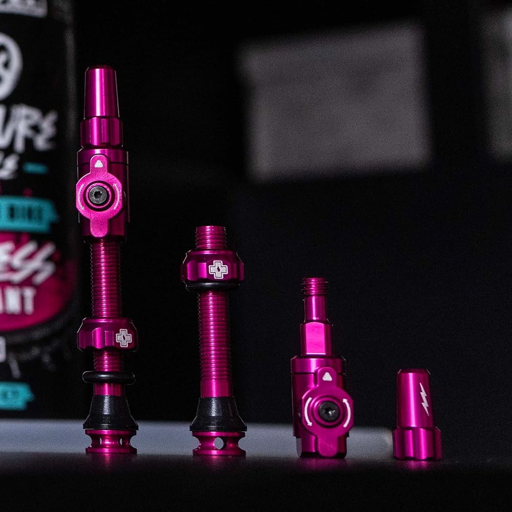 Muc-Off Big Bore Lite Tubeless Valves, Black 35mm - Precision Engineered Dust4