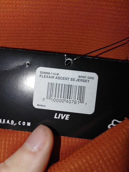 Fox Mens Flexair Ascent SS Jersey Red Medium2