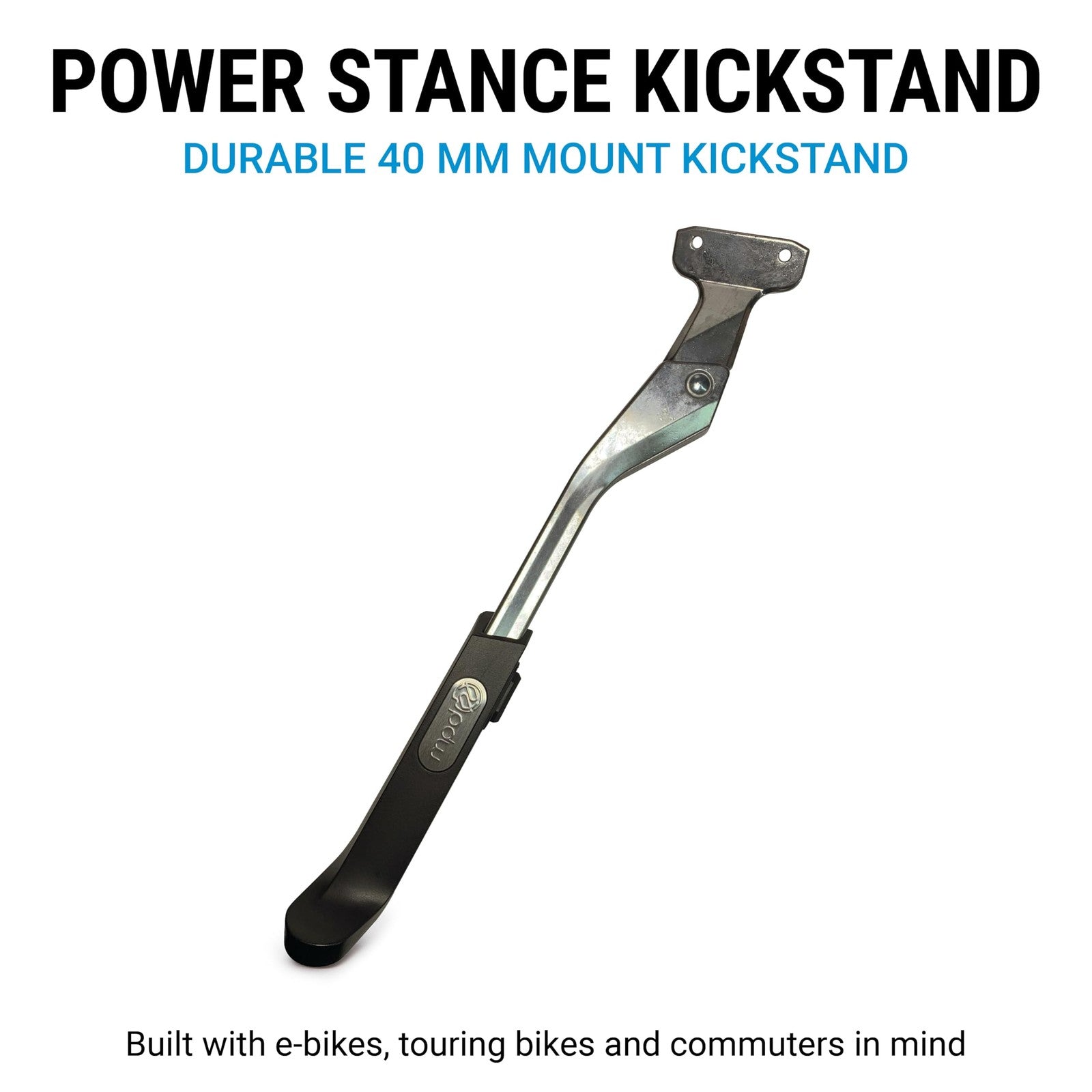 Portland Design Works Power Stance Bicycle Kickstand, Rear Mount 40mm, Silver1