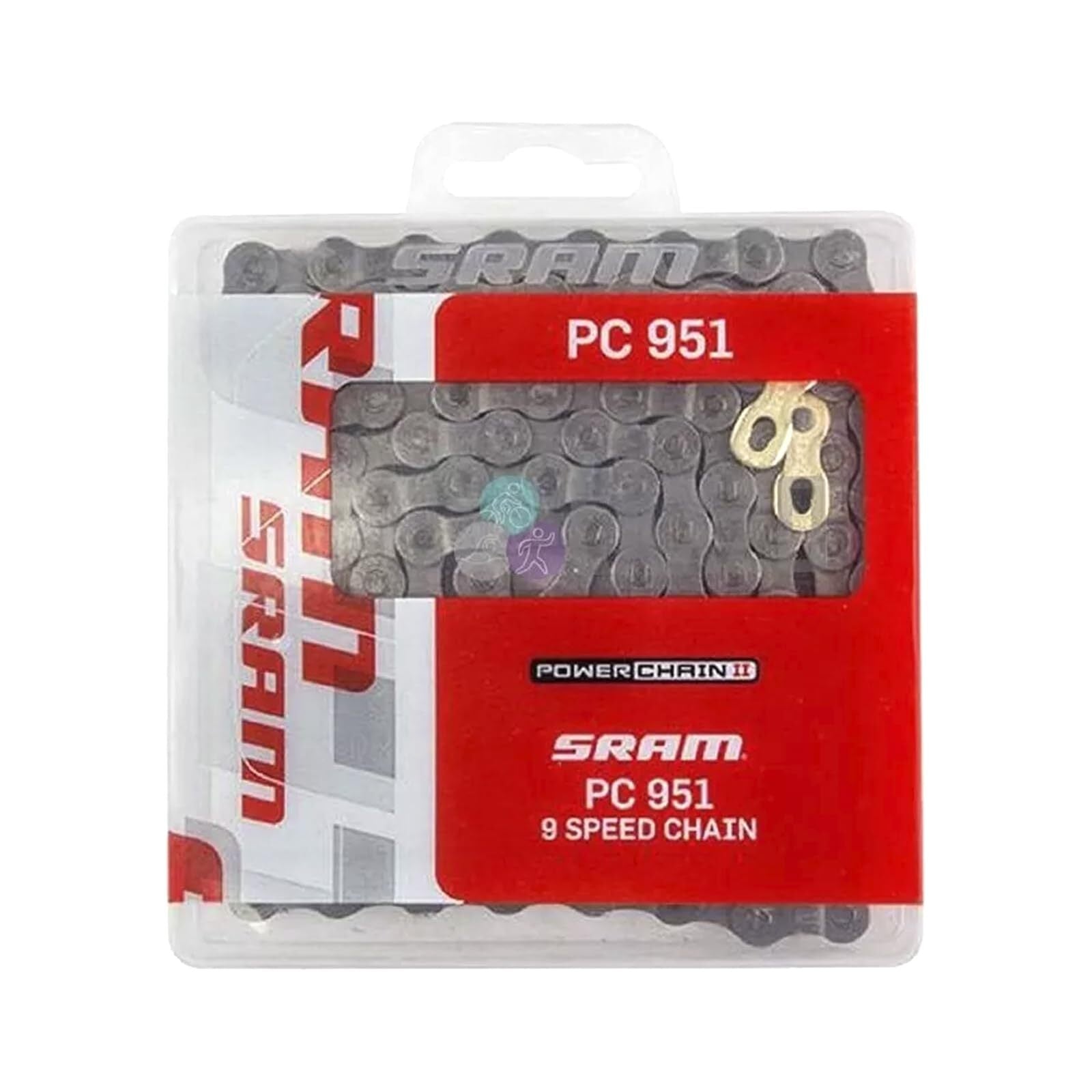 SRAM PC-951 Chain 9-Speed 114 Links Gray Single Use Master Link0