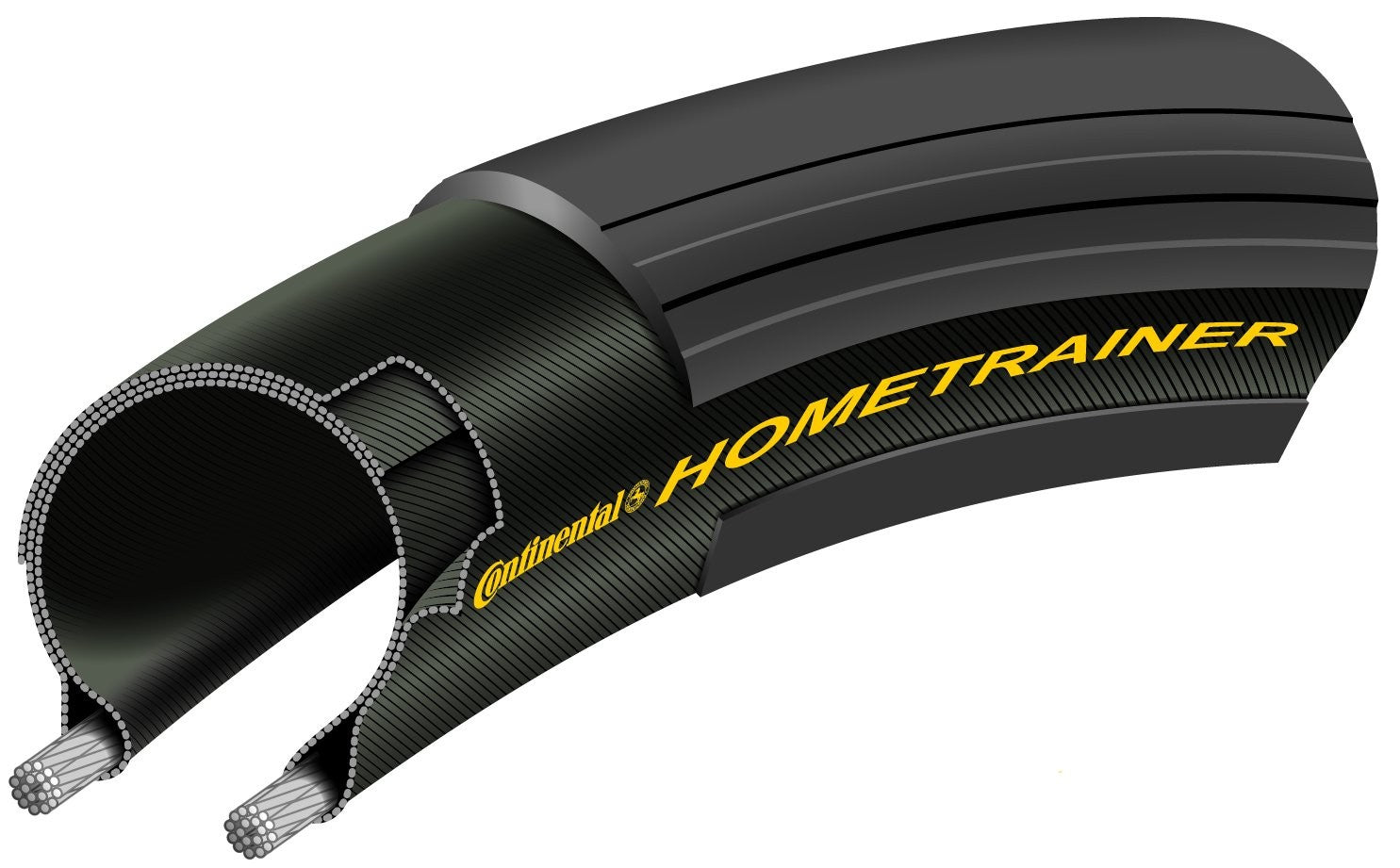Continental Hometrainer Folding Tire, Black, 700 x 23cc0