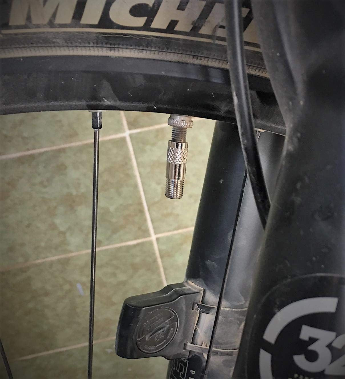 RideAir ConvertAir (Pair) Presta to Schrader Converter (not Adapter) Aluminium2