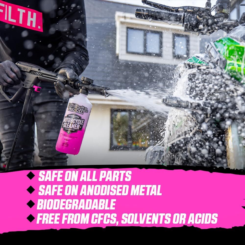 Muc Off 664US Nano-Tech Motorcycle Cleaner, 1 Liter - Fast-Action, Biodegradable3