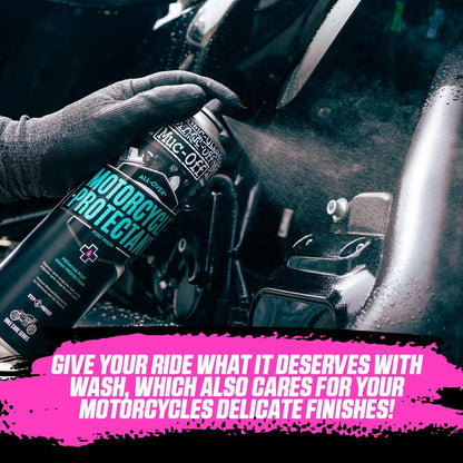 Muc-Off Motorcycle Waterless Wash & Protectant Kit - Motorcycle Cleaning Kit,5