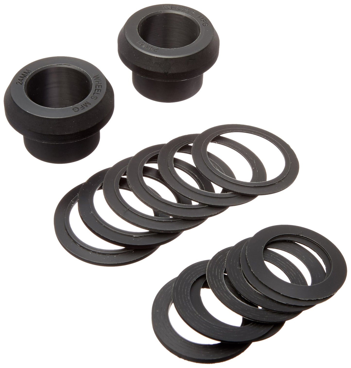 Wheels Manufacturing BB30/PF30 Universal Adapter for Shimano Cranks, Black, 24mm0