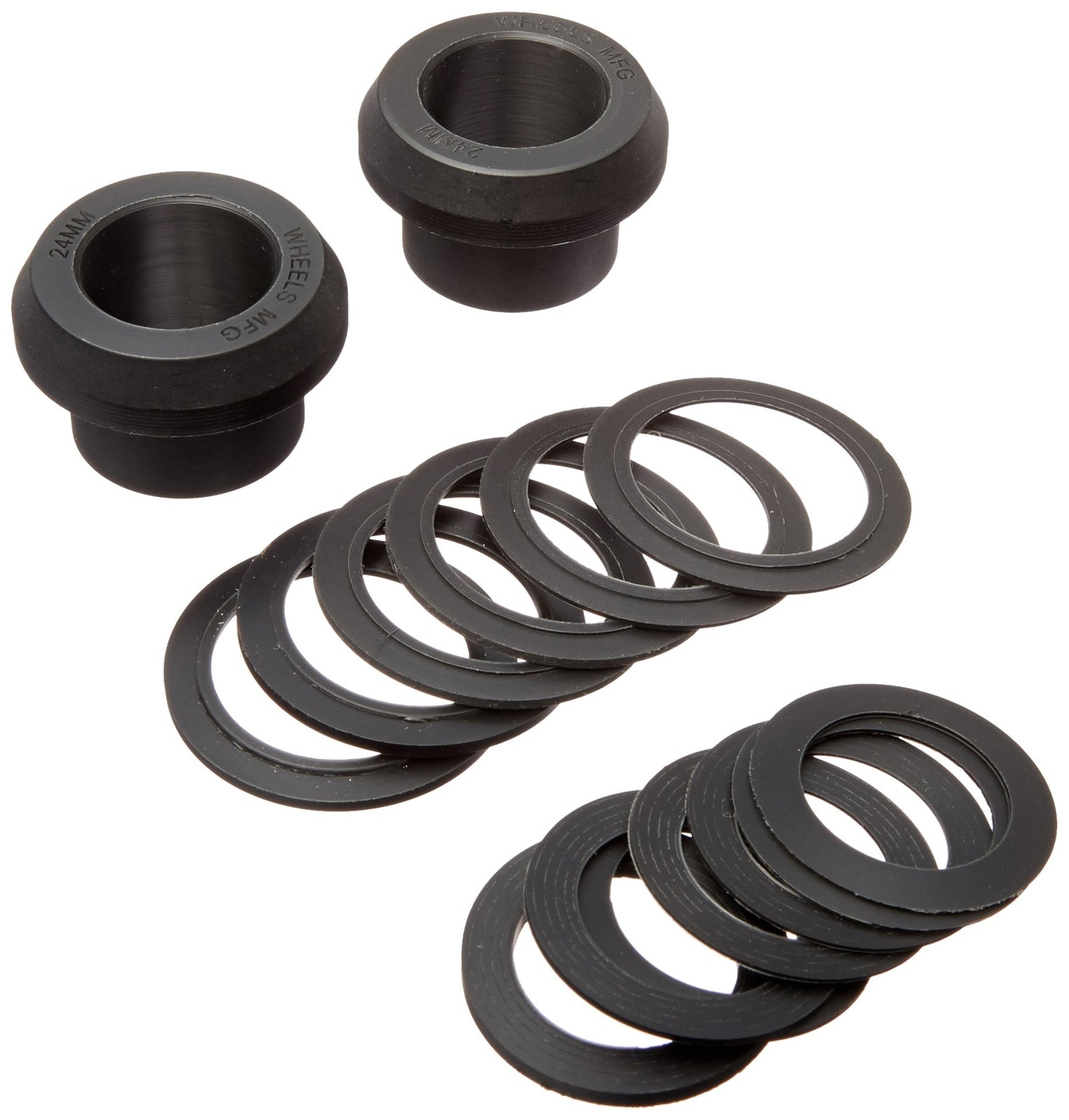 Wheels Manufacturing BB30/PF30 Universal Adapter for Shimano Cranks, Black, 24mm0